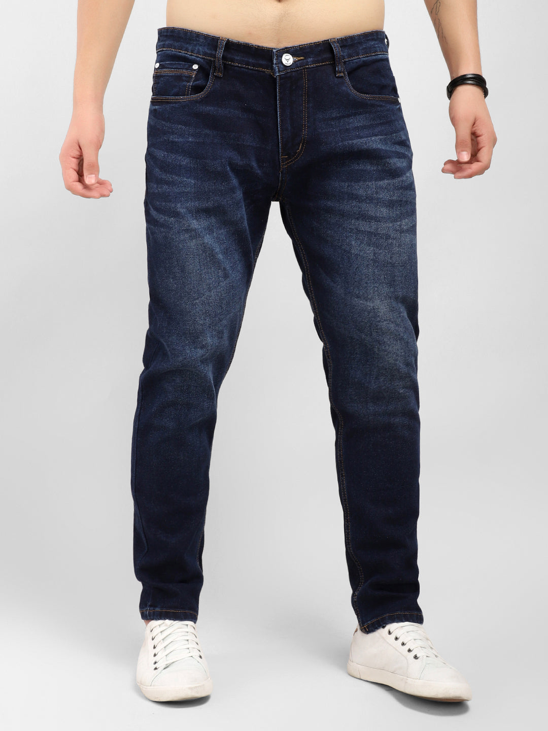 Jacoubs Dark Blue Baggy Fit Denim Jeans