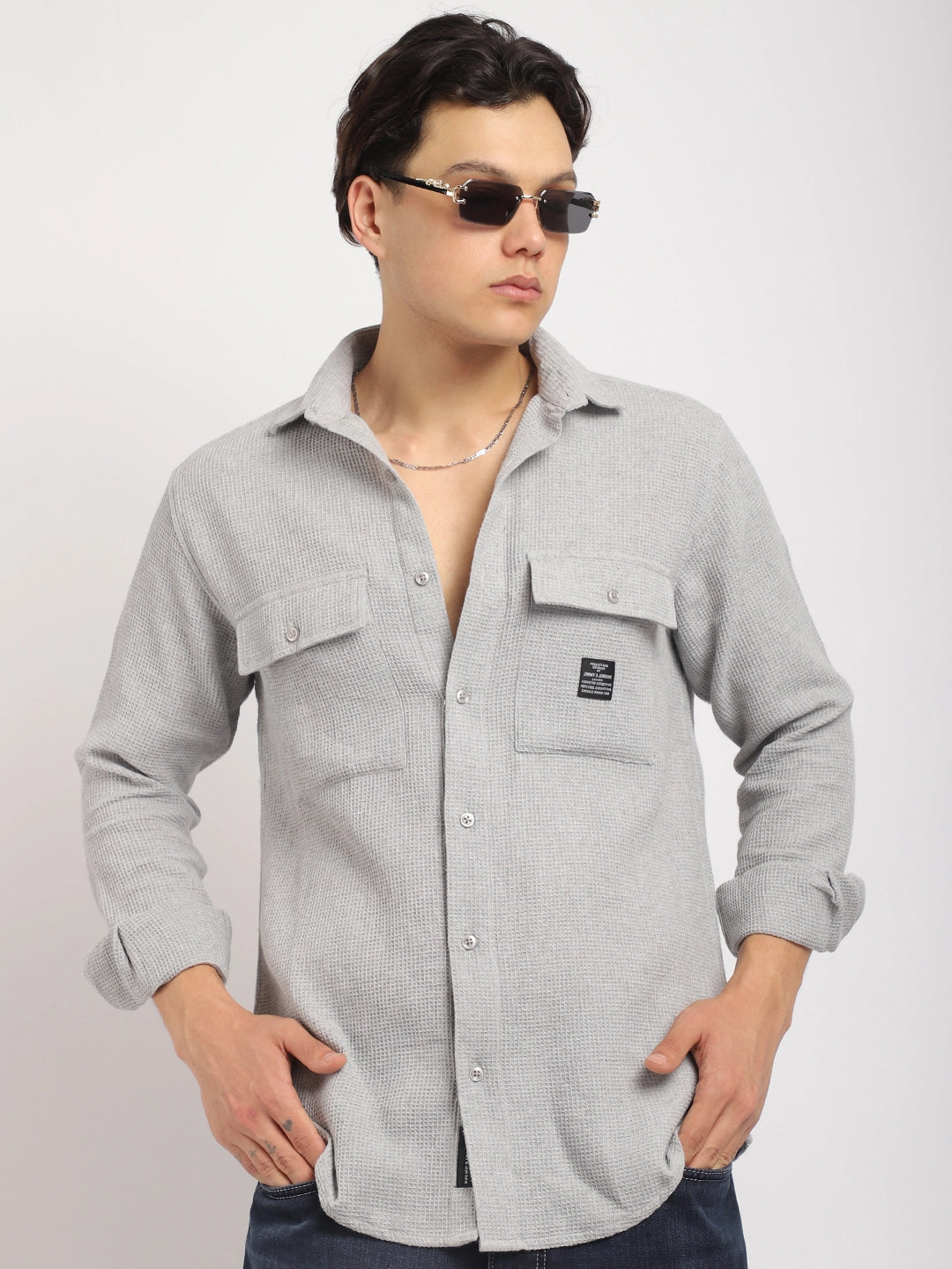 British Vintage Grey Full Sleeve Shirt