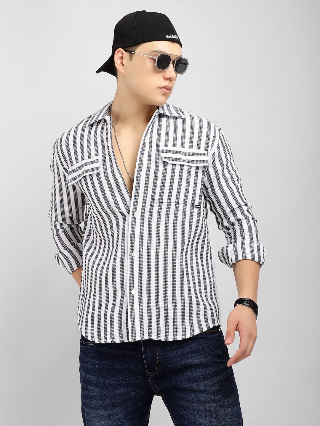 Stripehaven White Striped Shirt
