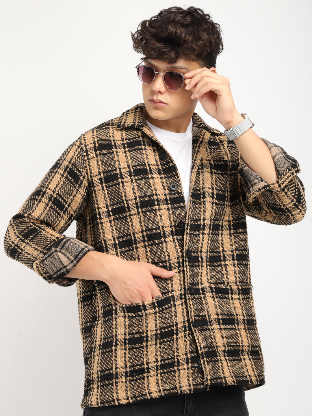 Starlit Brown Check Full Sleeve Shirt