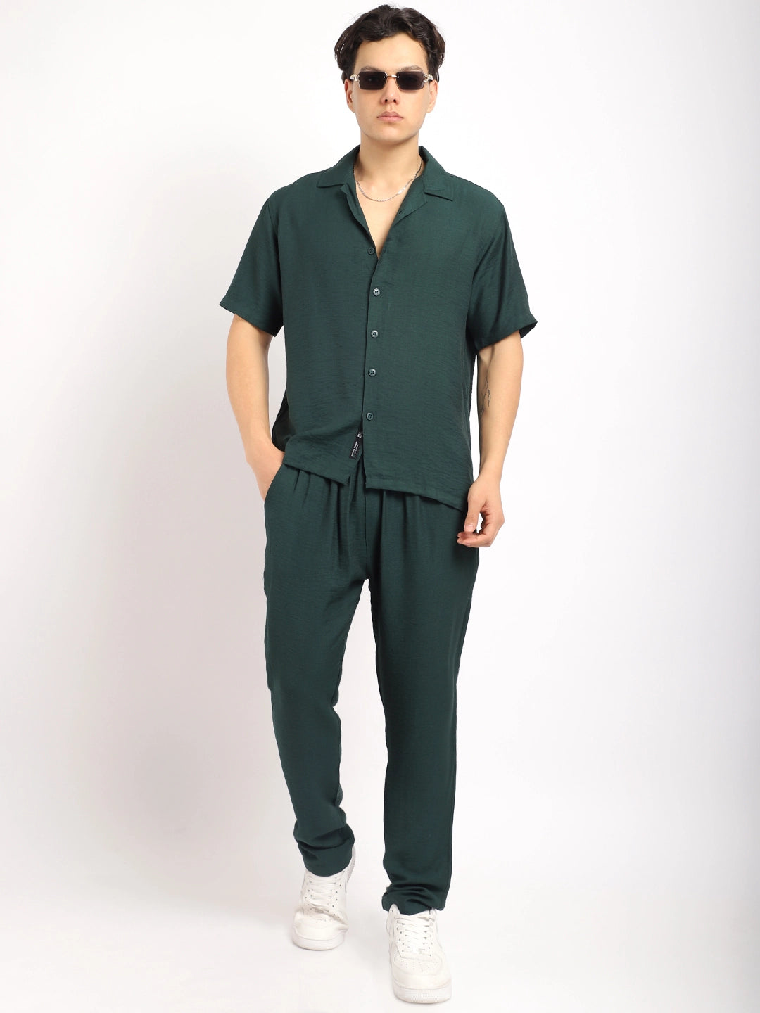Men Green Co-Ord Set