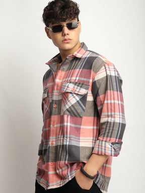 Palade Check Pink Full Sleeve Shirt