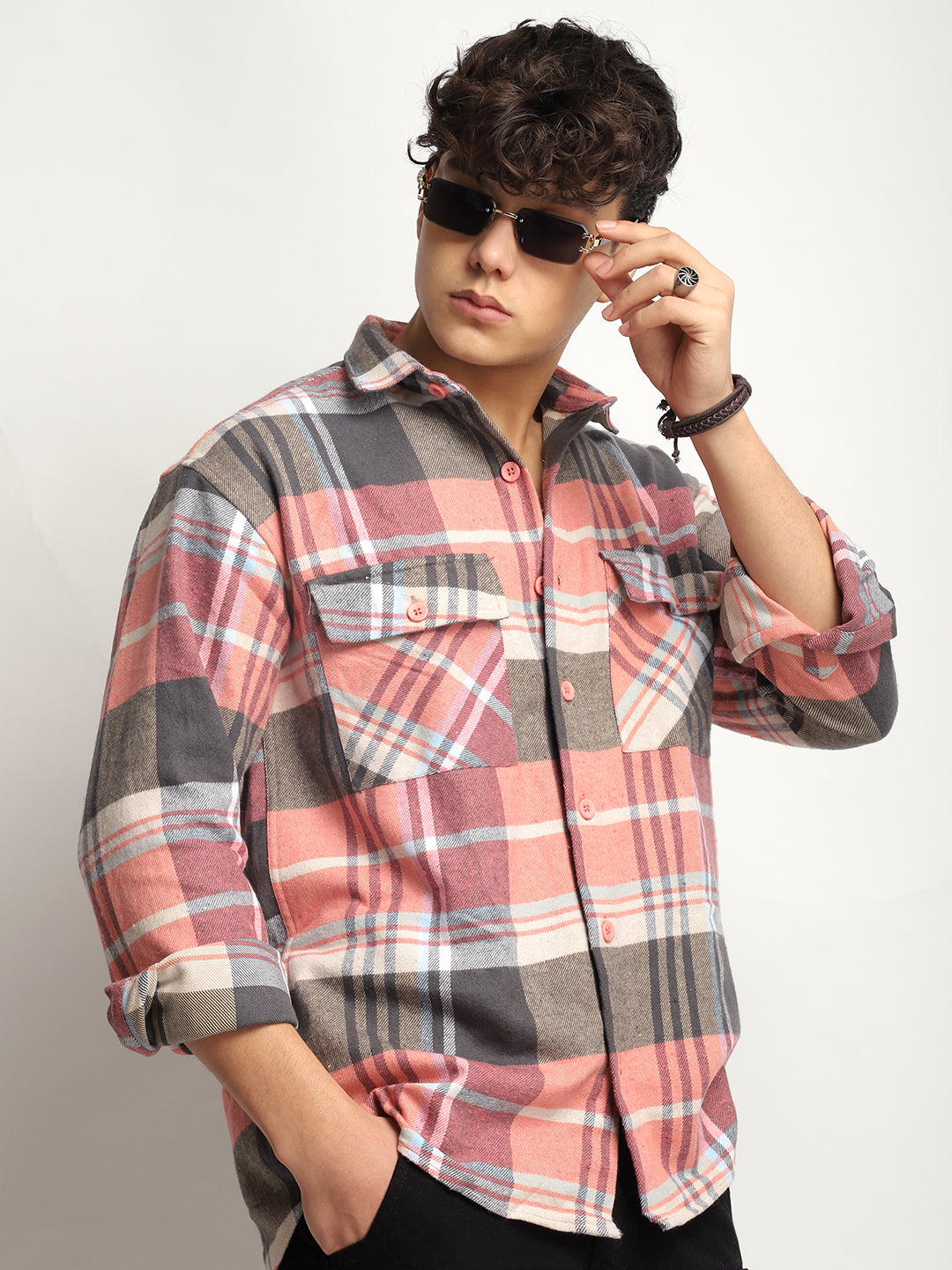 Palade Check Pink Full Sleeve Shirt