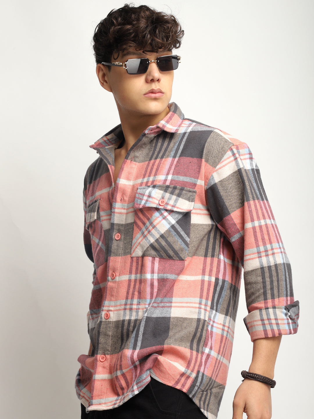 Palade Check Pink Full Sleeve Shirt