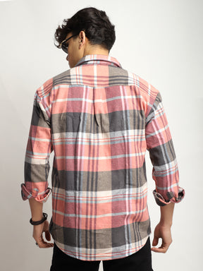 Palade Check Pink Full Sleeve Shirt