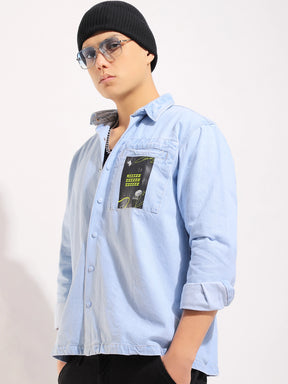 Grosvenor Garb Ice Blue Denim Shacket