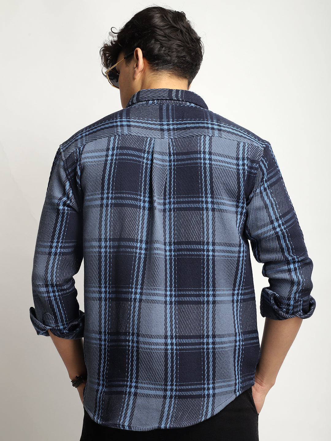 Cavendish Check Sky Blue Full Sleeve Shirt