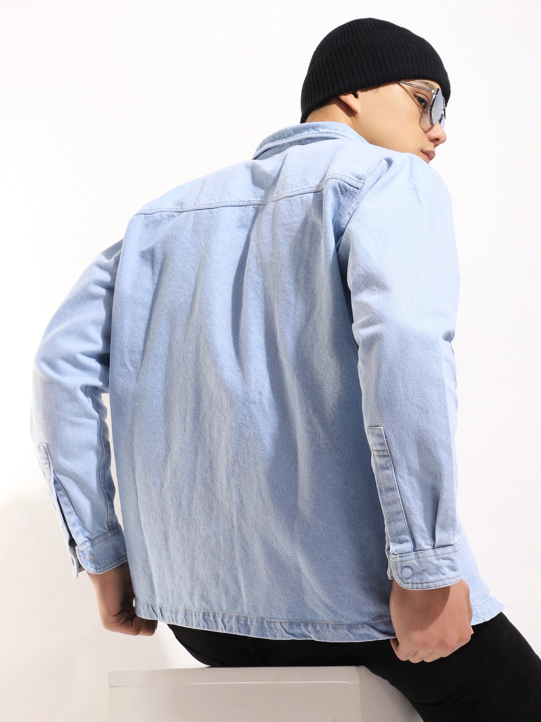 Grosvenor Garb Ice Blue Denim Shacket