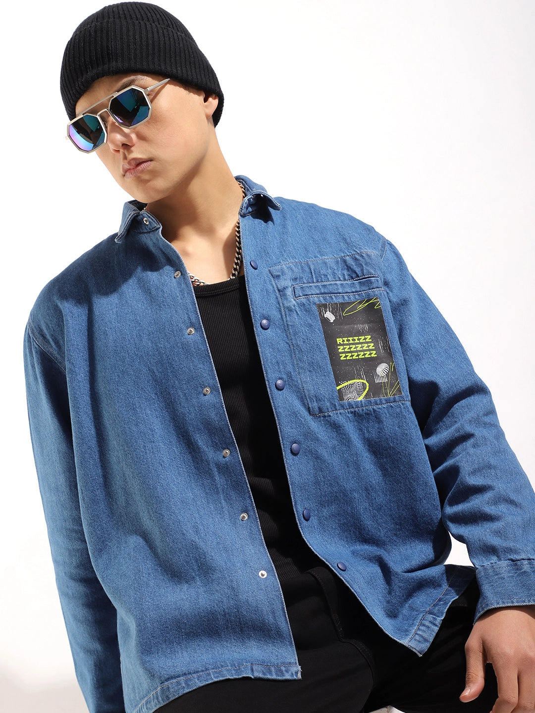 Grosvenor Garb Ocean Blue Denim Sacket