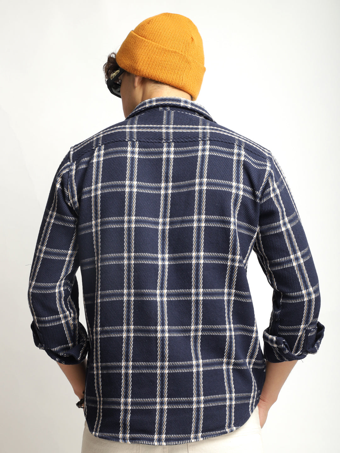 Royal Match Navy Check Full Sleeve Shirt