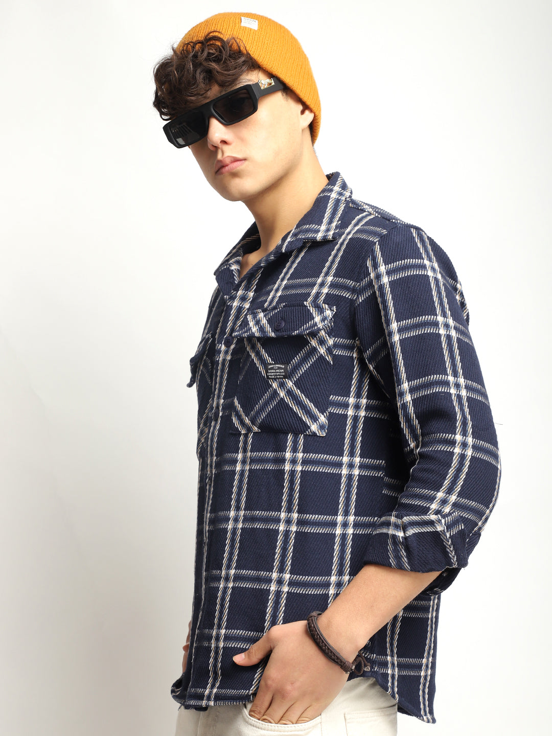 Royal Match Navy Check Full Sleeve Shirt