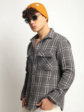 Royal Match Grey Check Full Sleeve Shirt