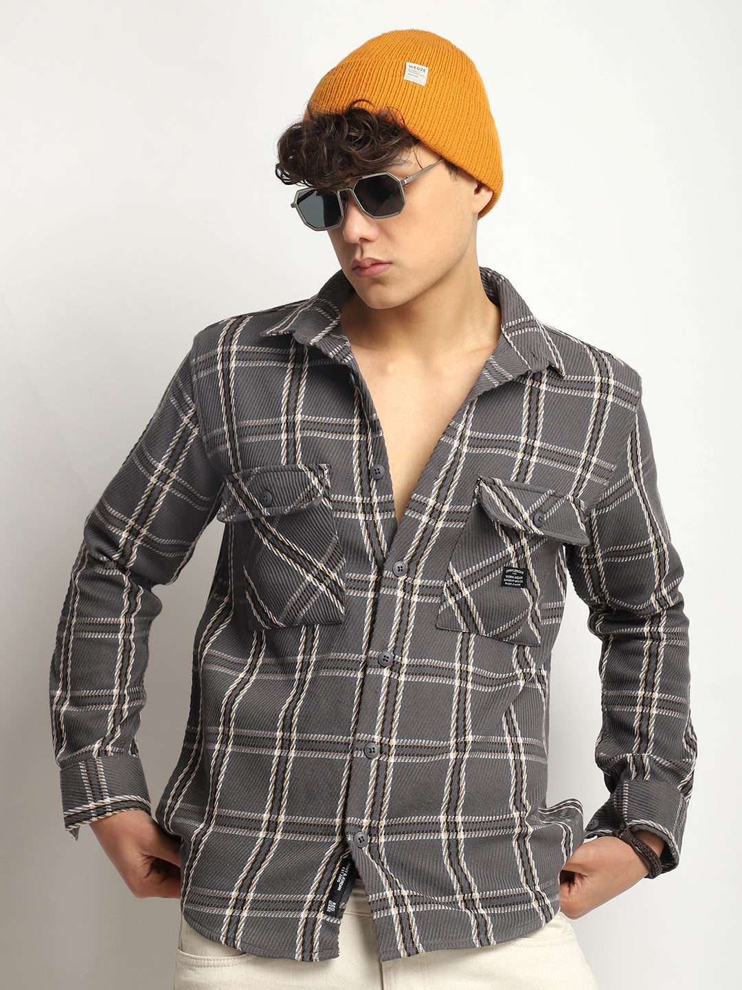 Royal Match Grey Check Full Sleeve Shirt