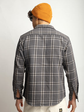 Royal Match Grey Check Full Sleeve Shirt