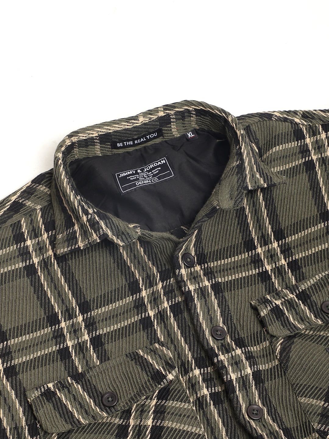 Urban Check Olive Full Sleeve Shirt