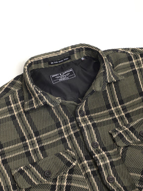 Urban Check Olive Full Sleeve Shirt