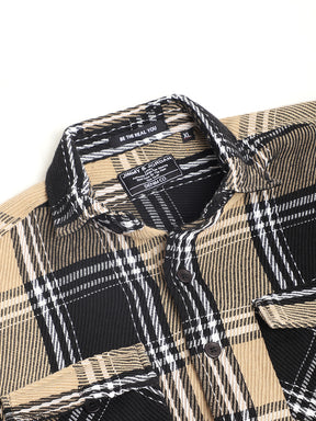 Cavendish Check Beige Black Full Sleeve Shirt