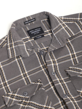 Royal Match Grey Check Full Sleeve Shirt