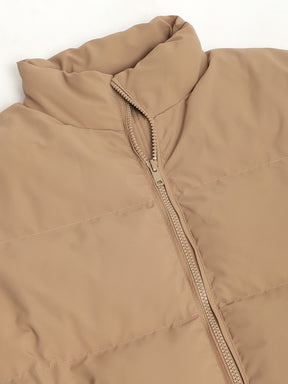 Urban Street Camel Brown Oversized Puffer Jacket