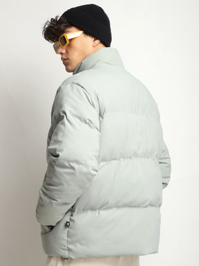 Urban Street Mint Blue Oversized  Puffer Jacket