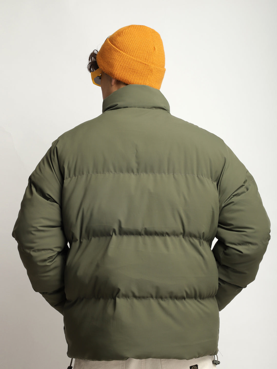 Urban Street Mystic Green Oversized Puffer Jacket