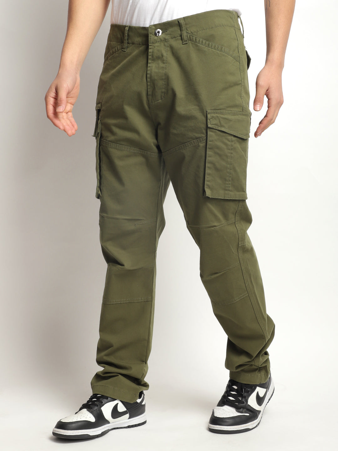 Park Lane Olive Green Cotton Cargo