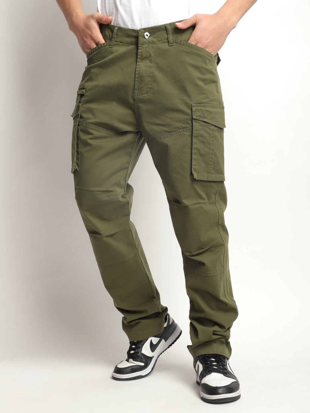 Park Lane Olive Green Cotton Cargo