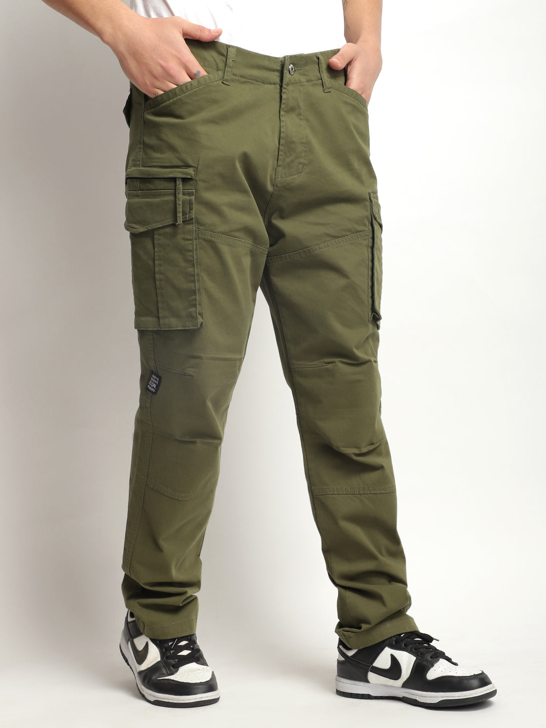 Park Lane Olive Green Cotton Cargo