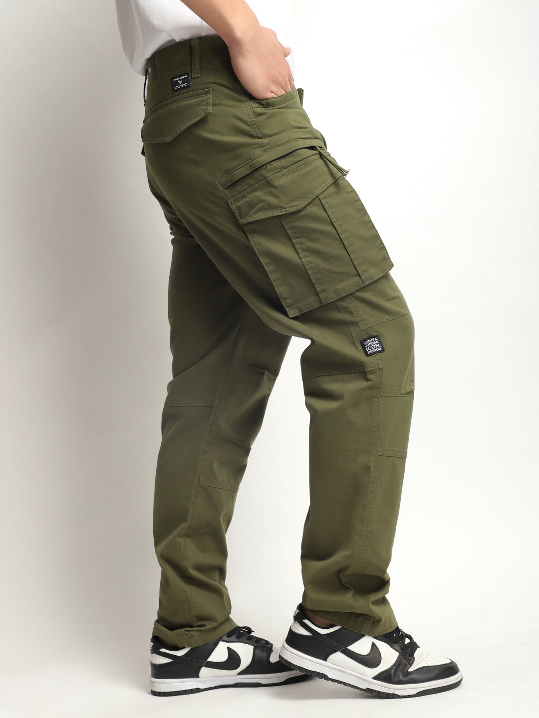 Park Lane Olive Green Cotton Cargo