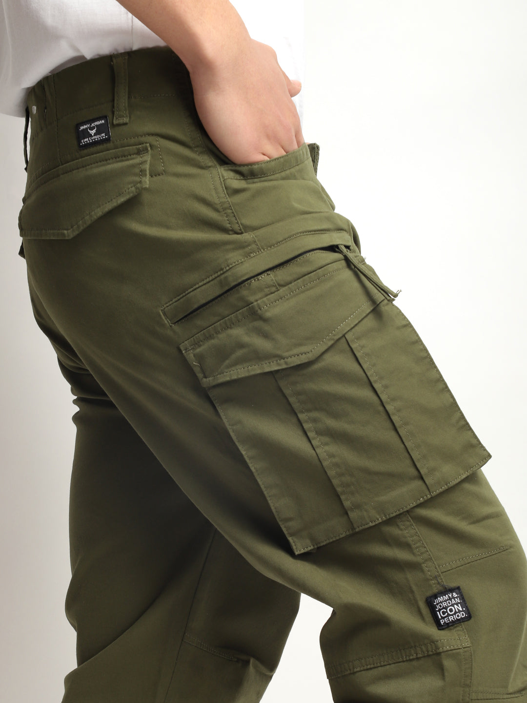 Park Lane Olive Green Cotton Cargo