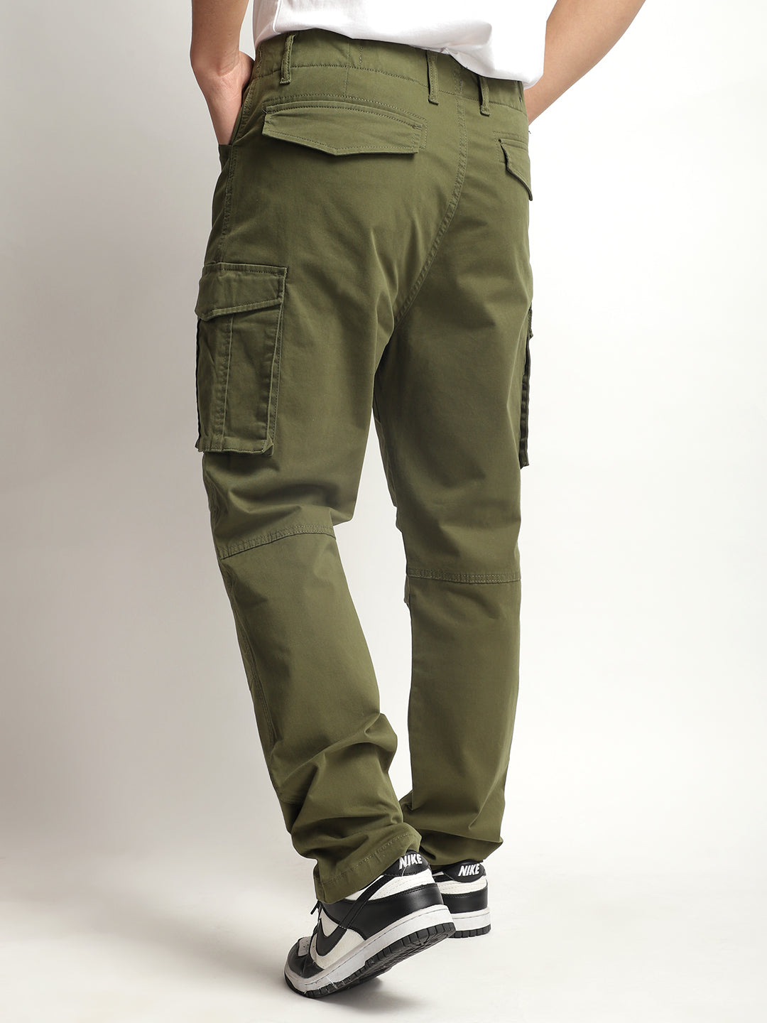 Park Lane Olive Green Cotton Cargo