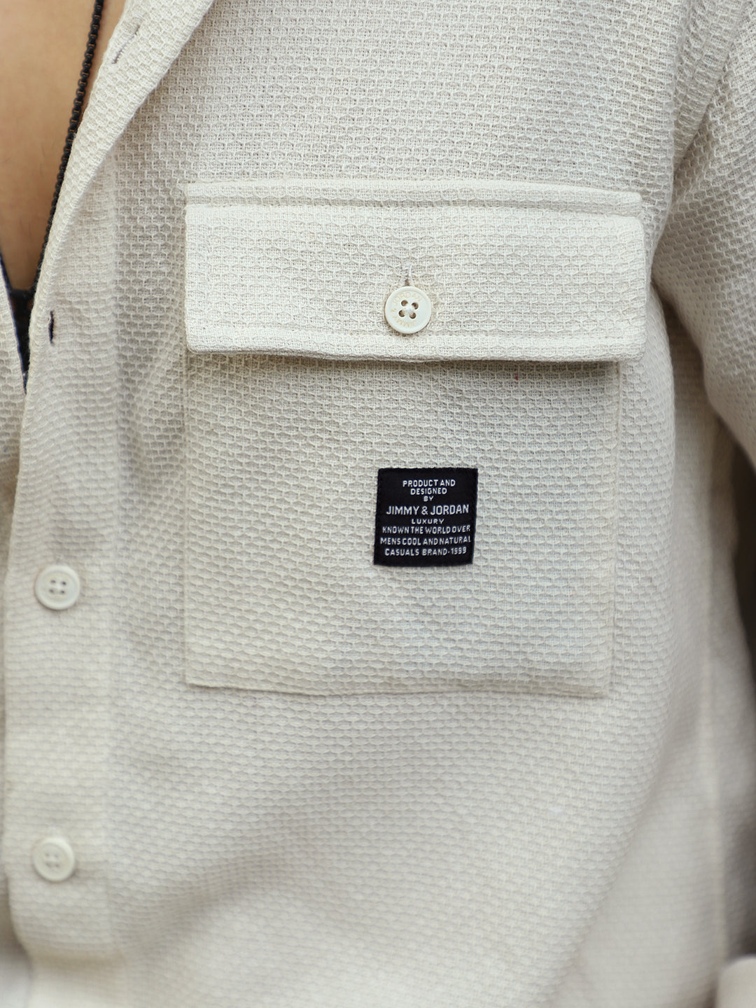 Tuscan Beige Texture Full Sleeve Shirt