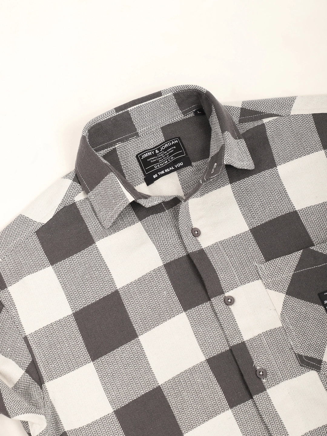 Square Couture White Check Shirt