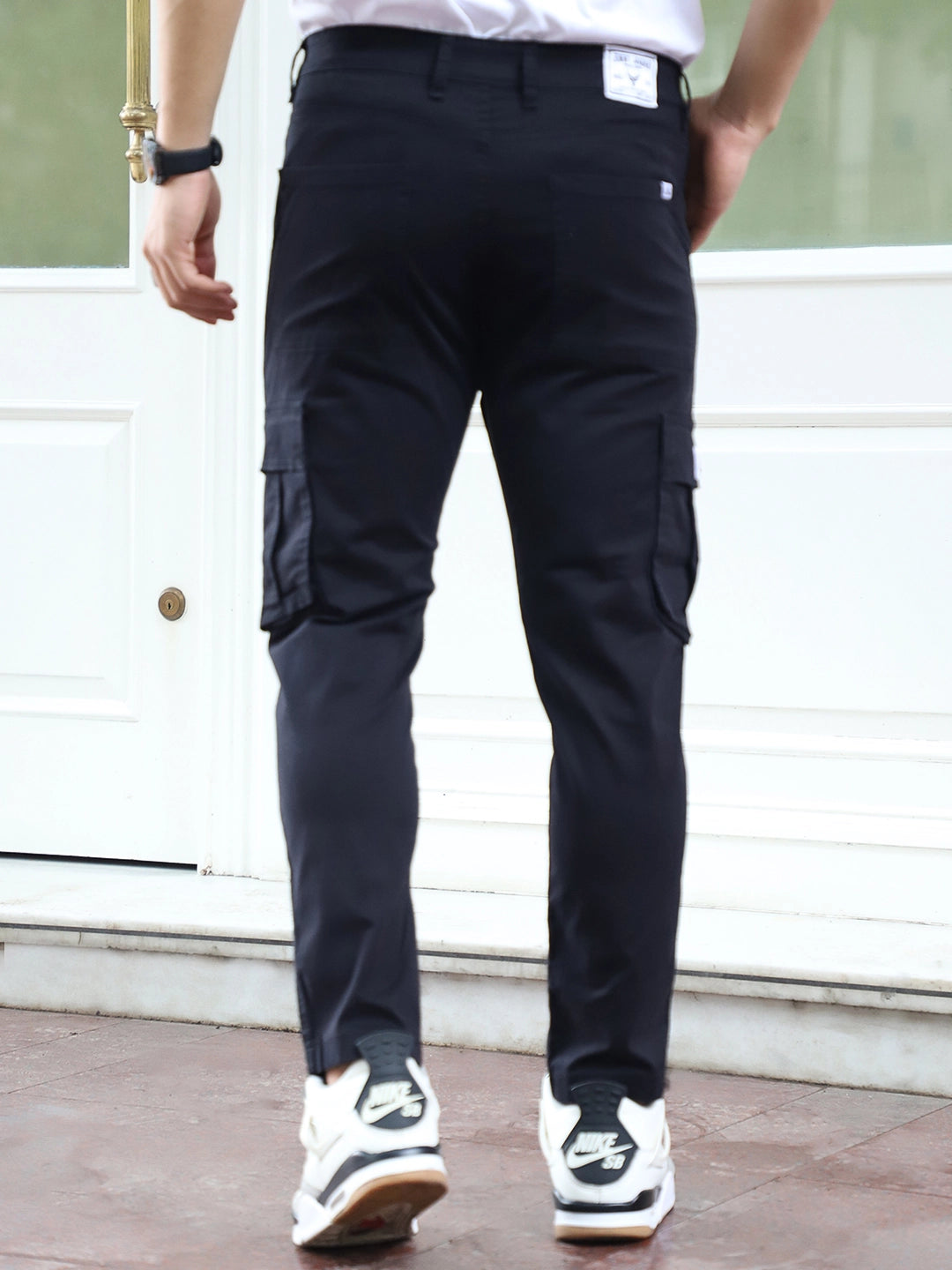 Sandroot Black Cotton Cargo