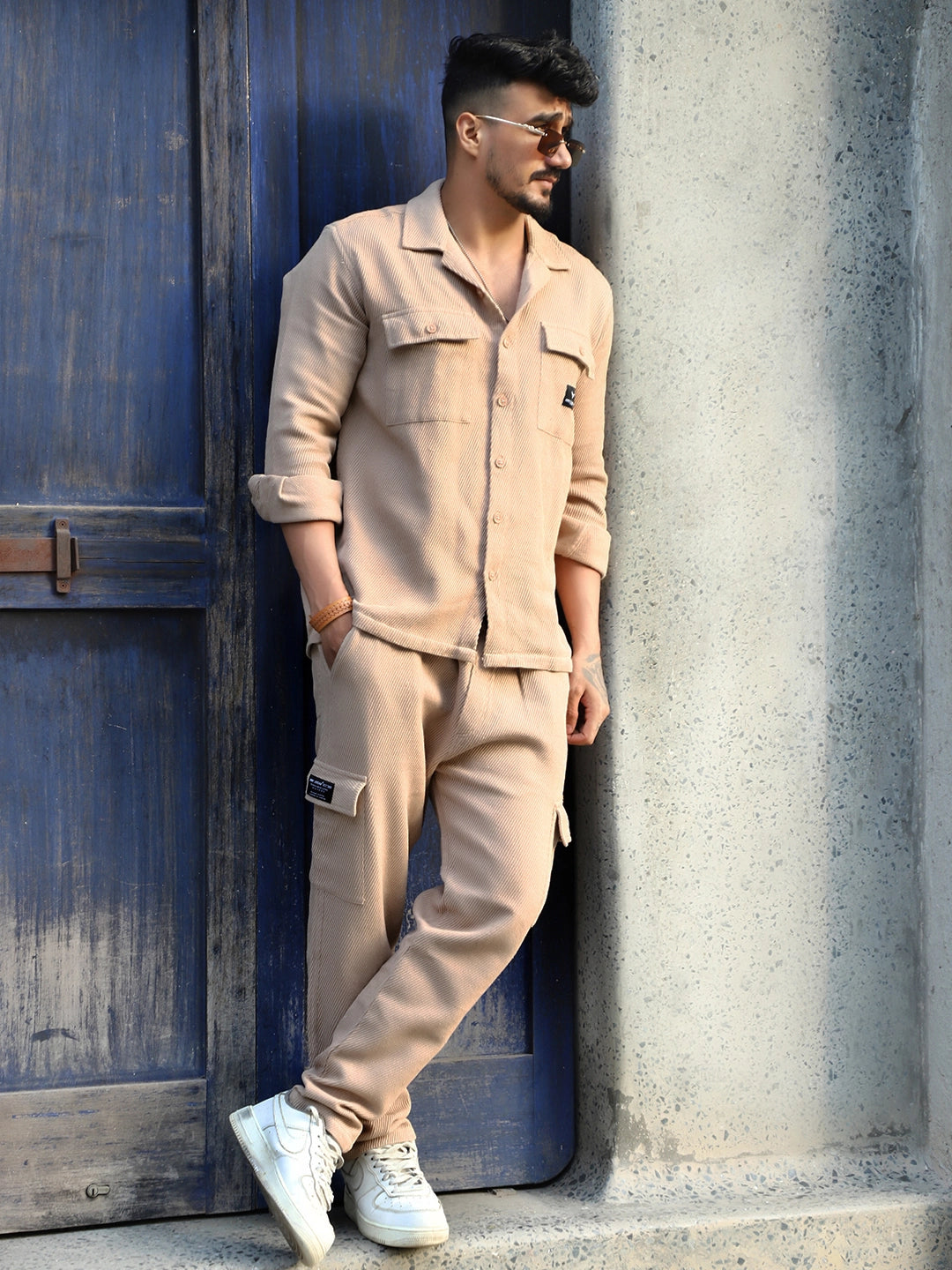 Vanta Beige Cotrise Co Ord Set