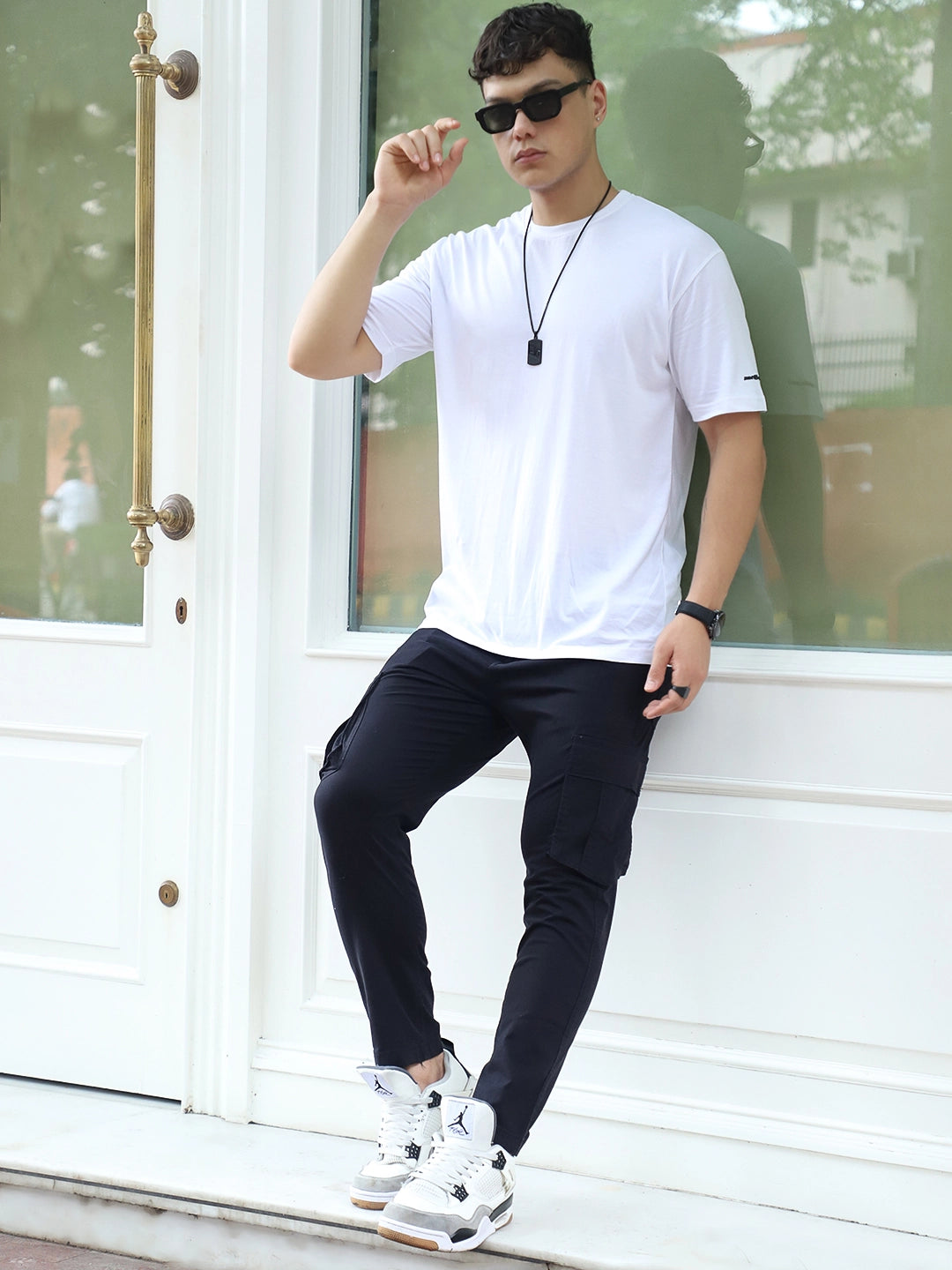 Sandroot Black Cotton Cargo