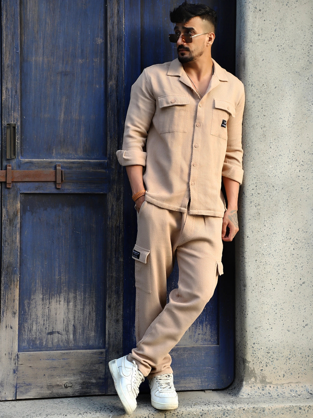 Vanta Beige Cotrise Co Ord Set