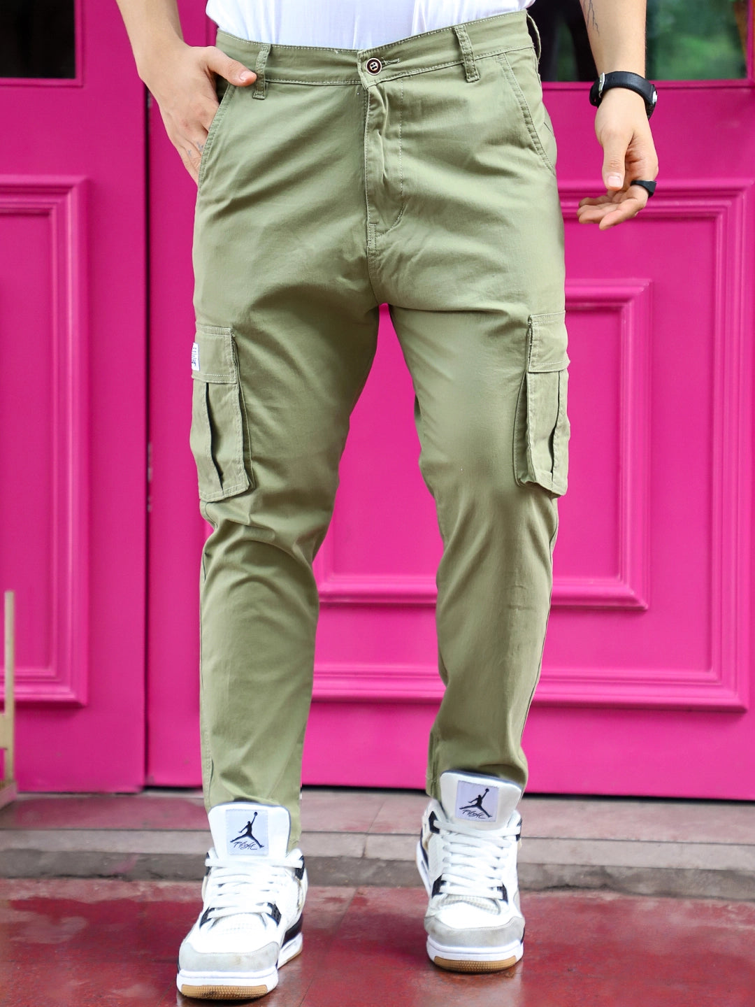 Sandroot Light Olive Cotton Cargo
