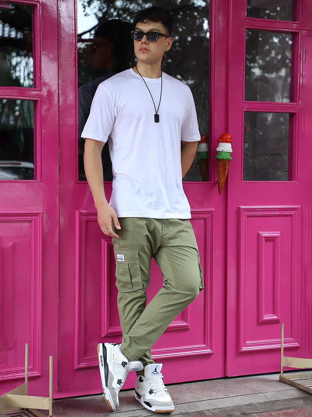 Sandroot Light Olive Cotton Cargo