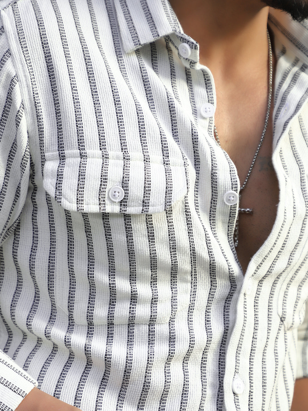 Wildcard White Stripe Full Sleeve Shirt