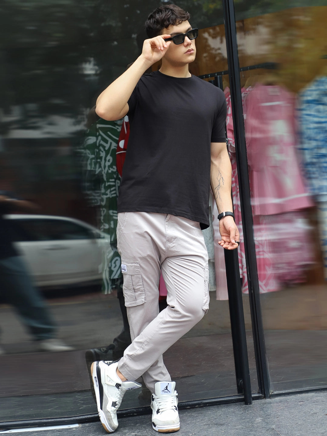 Sandroot Light Grey Cotton Cargo