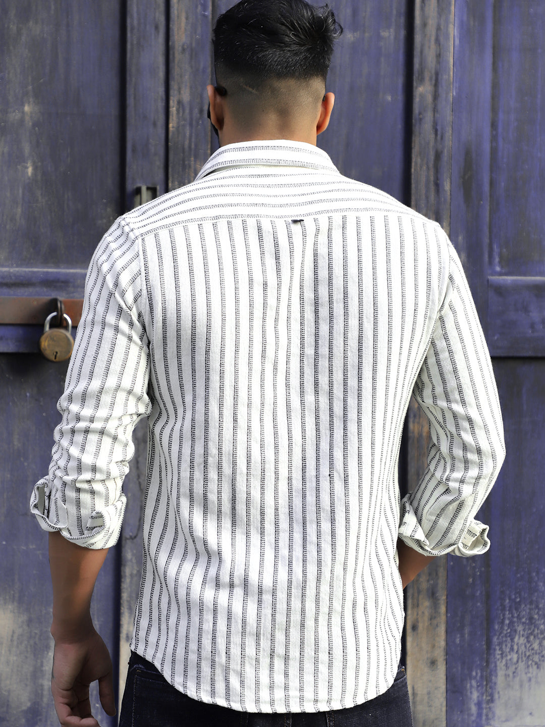 Wildcard White Stripe Full Sleeve Shirt