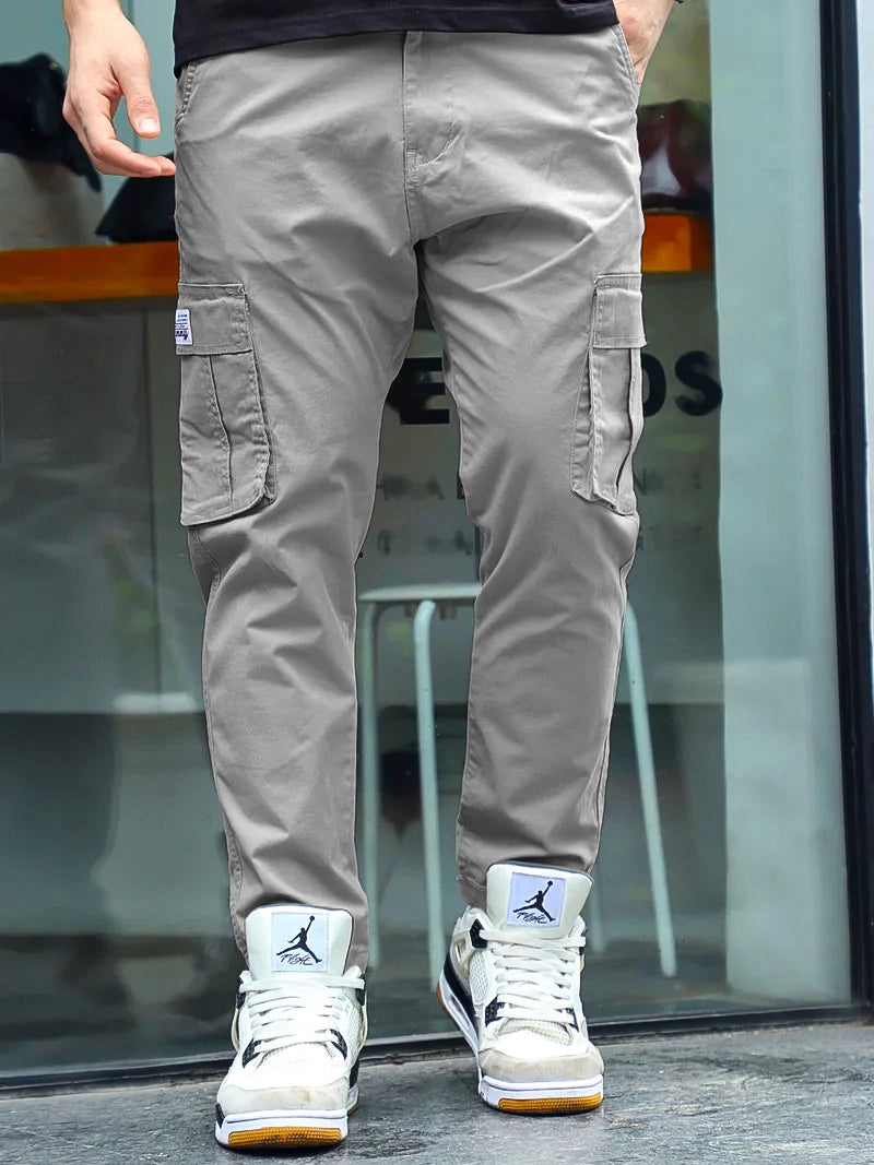 Sandroot Light Grey Cotton Cargo
