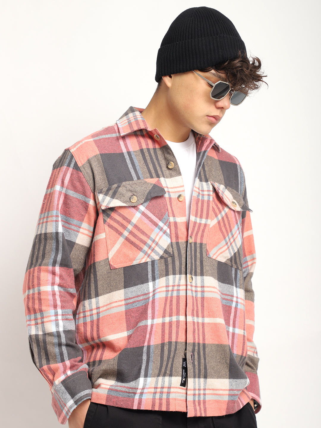 Grosvenor Palade Check Pink Full Sleeve Shirt