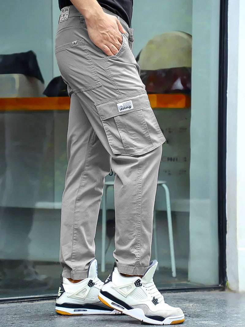 Sandroot Light Grey Cotton Cargo