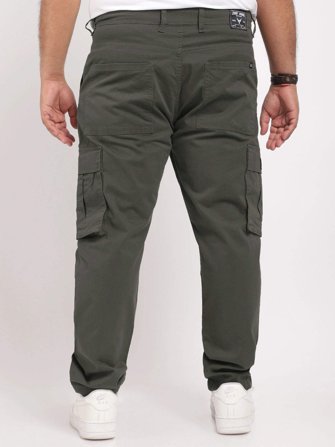Men Brown Cotton Cargo