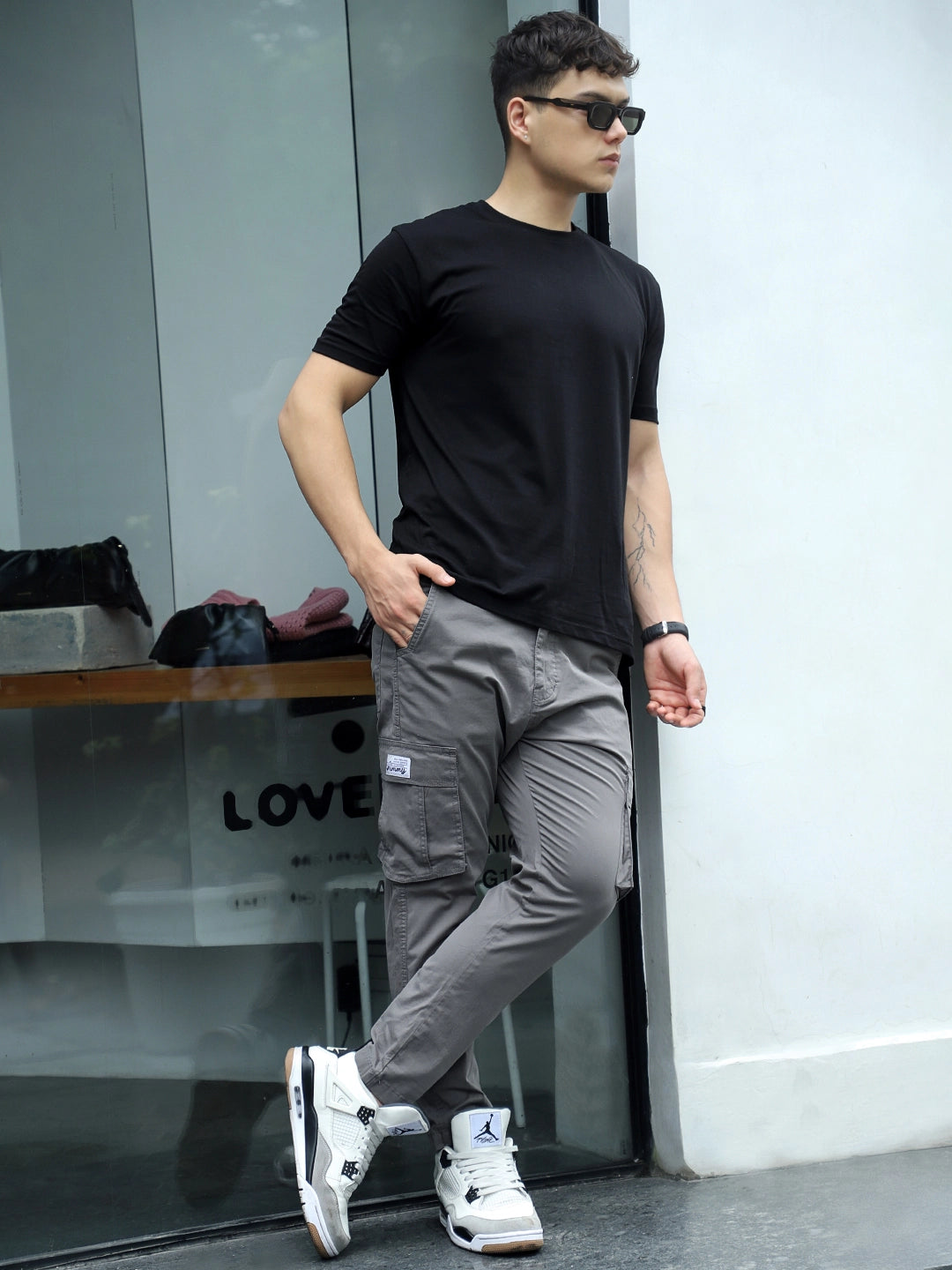 Sandroot Grey Cotton Cargo
