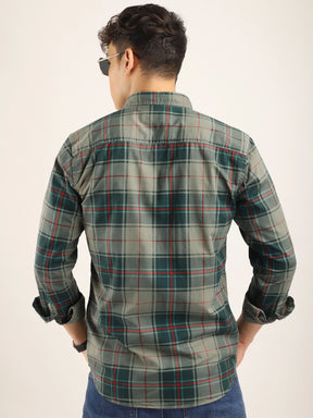 Everyday Green Full Sleeve Check Shirt