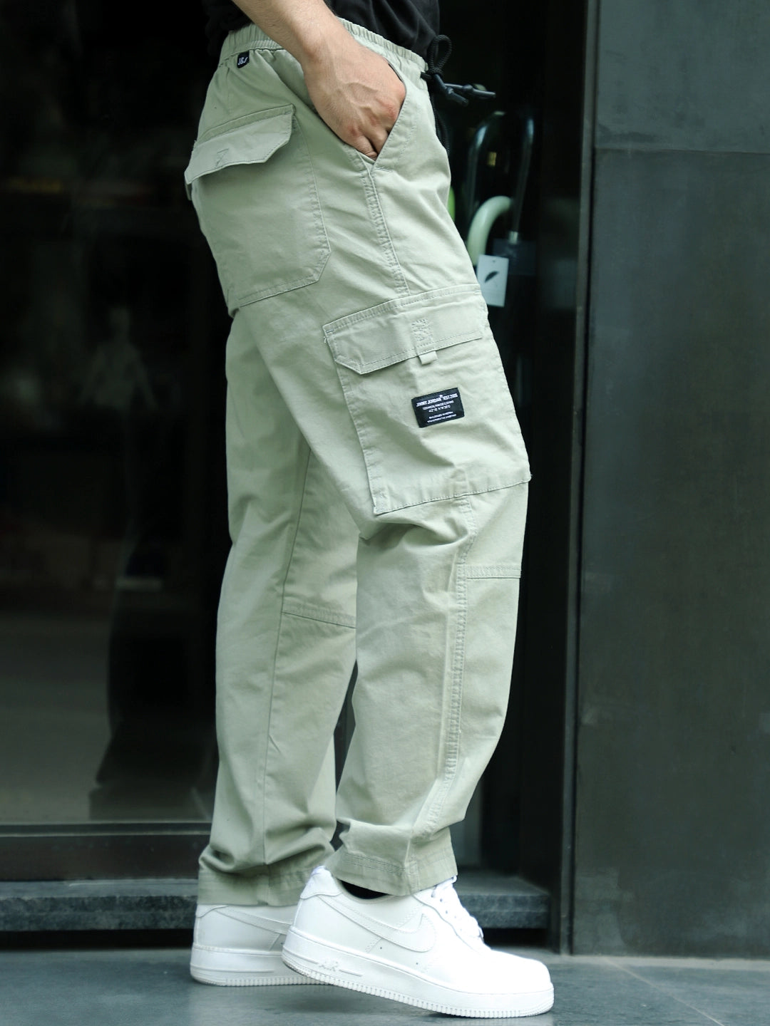 Bull Wears Pista Green Cotton Cargo