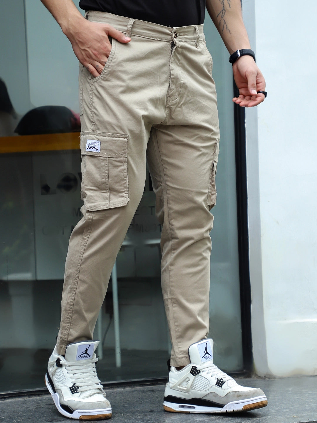 Sandroot Beige Cotton Cargo